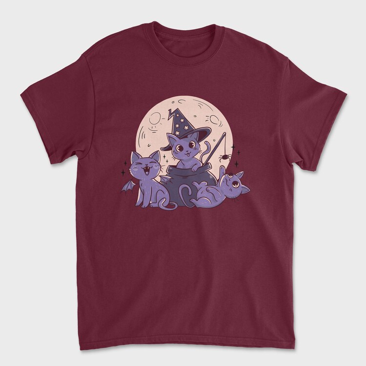 Cats Halloween Composition, Унисекс Мъжка Тениска