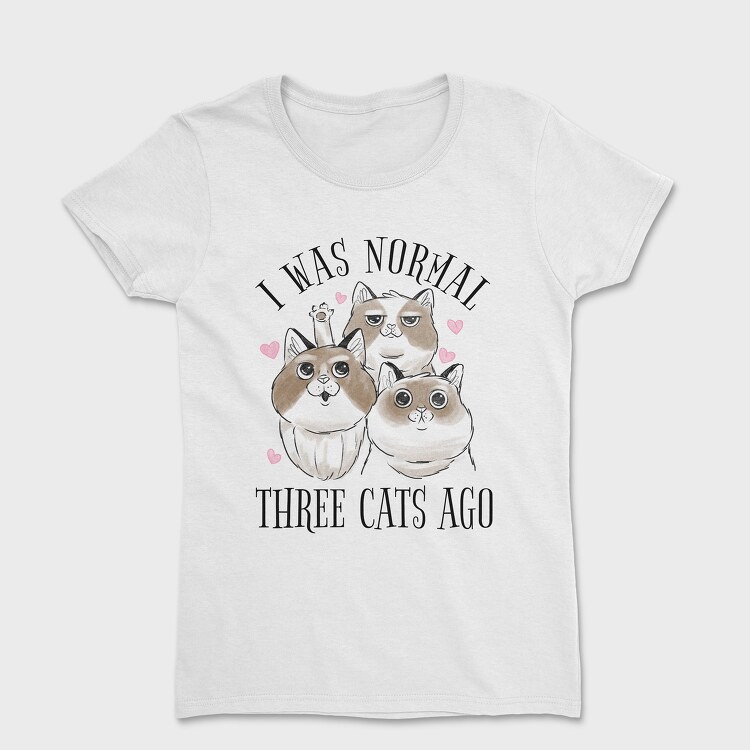 Three Cats Quote, Дамска Тениска