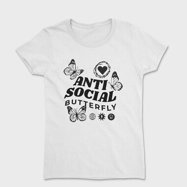 Anti Social Butterfly, Women's T-Shirt