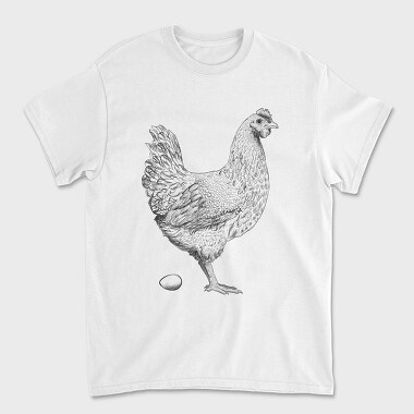 Chicken Egg, Unisex Men's T-Shirt