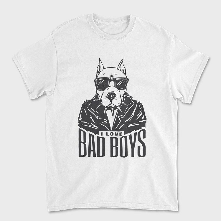 I Love Bad Boys, Unisex Men's T-Shirt