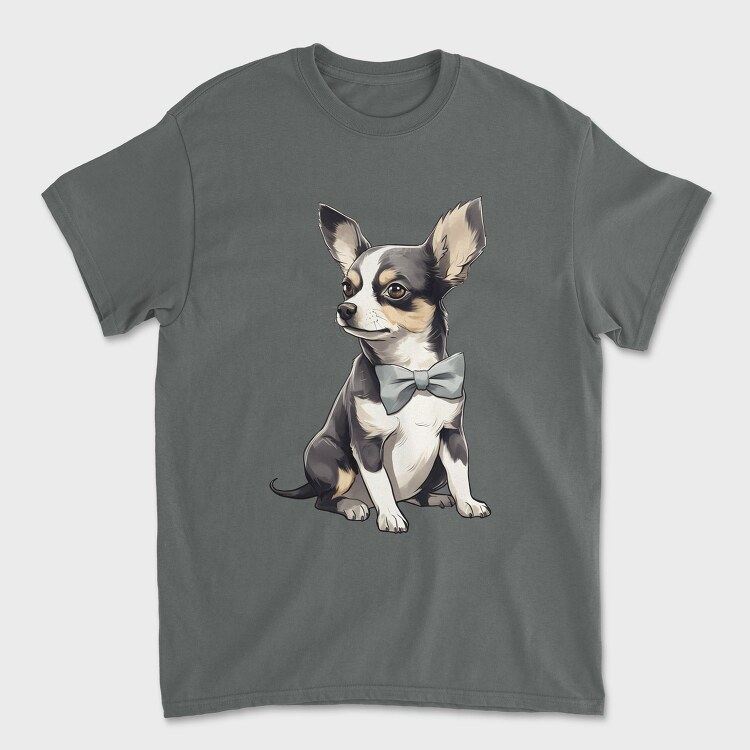 Chihuahua Bow, Unisex Men's T-Shirt