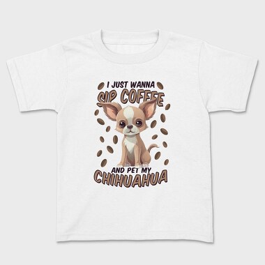 Chihuahua Coffee, Kids' T-Shirt