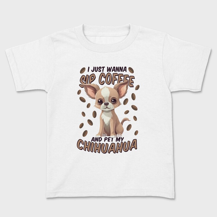 Chihuahua Coffee, Kids' T-Shirt