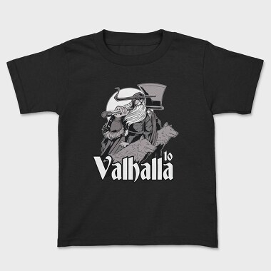 To Valhala Odin Wolves, Kids' T-Shirt