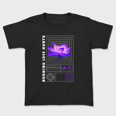 Trap Burning Flower, Kids' T-Shirt