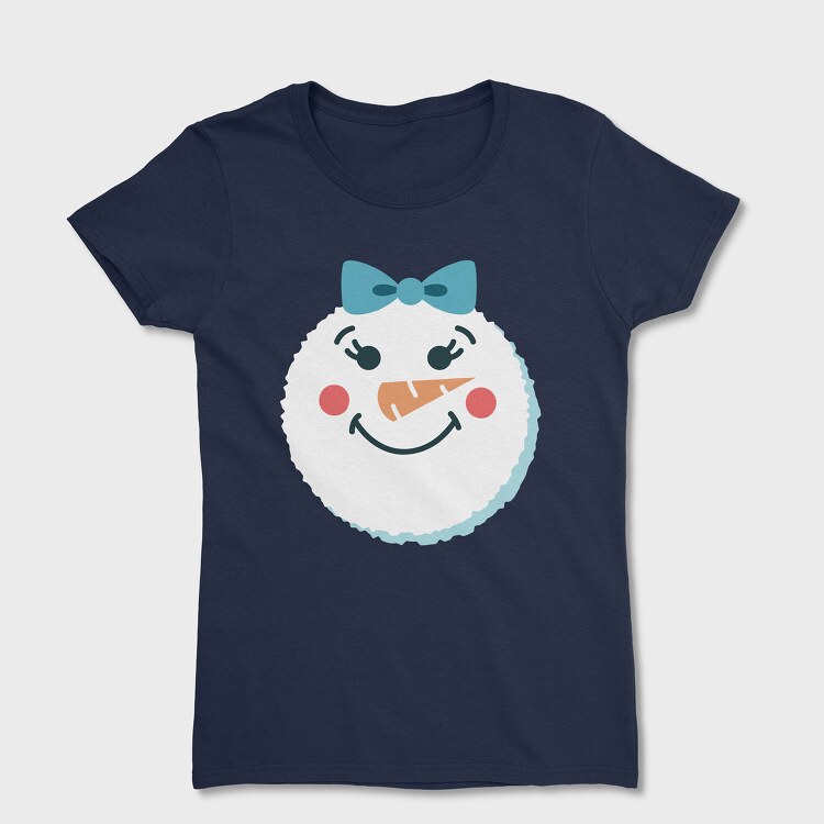 Christmas Snowman Faces 2, Women's T-Shirt