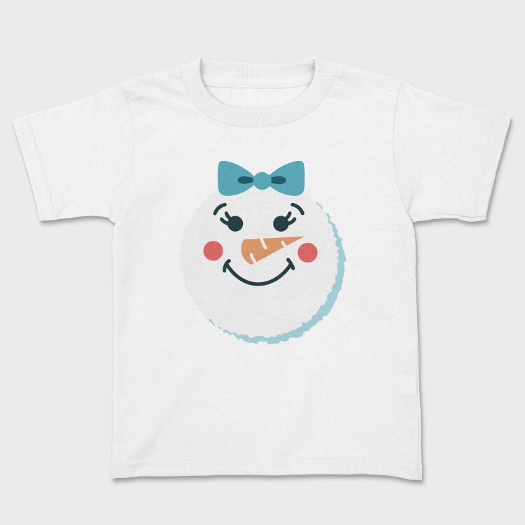 Christmas Snowman Faces 2, Kids' T-Shirt