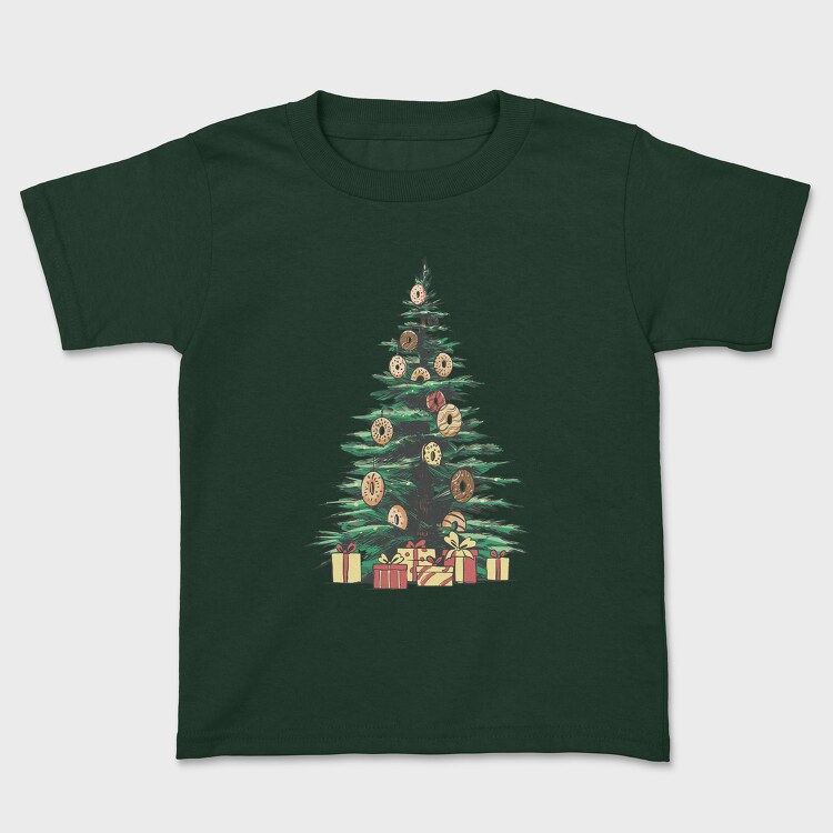 Christmas Tree Donuts, Kids' T-Shirt
