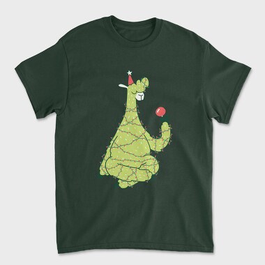 Christmas Tree Llama, Unisex Men's T-Shirt