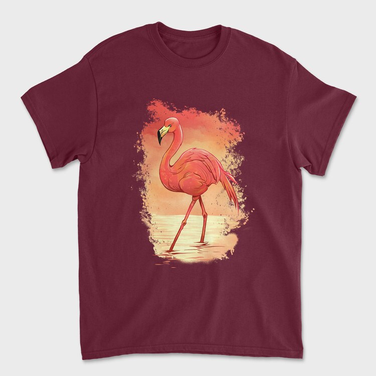 Flamingo Painting, Унисекс Мъжка Тениска