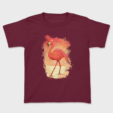 Flamingo Painting, Kids' T-Shirt