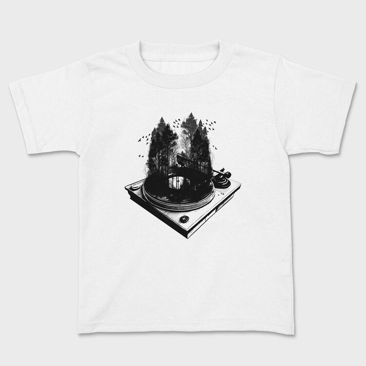 Tur Ntable Forest, Kids' T-Shirt