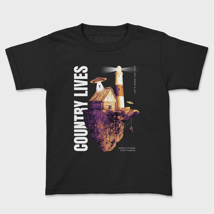 Floating Island Country Life, Kids' T-Shirt