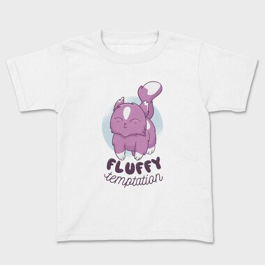 Fluffy Cat, Kids' T-Shirt