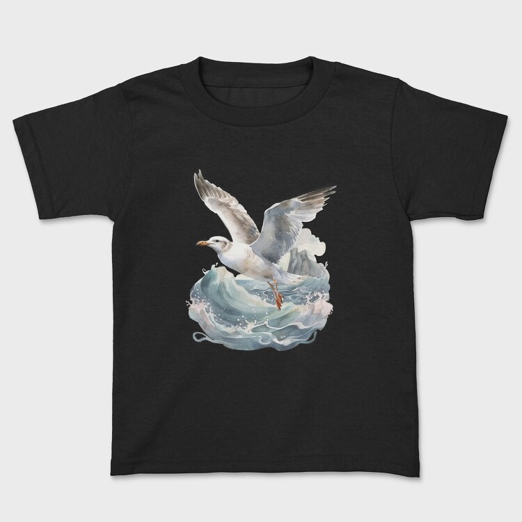 Flying Seagull 1, Kids' T-Shirt
