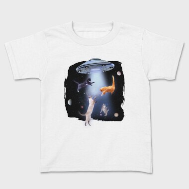 Ufo Cats, Kids' T-Shirt