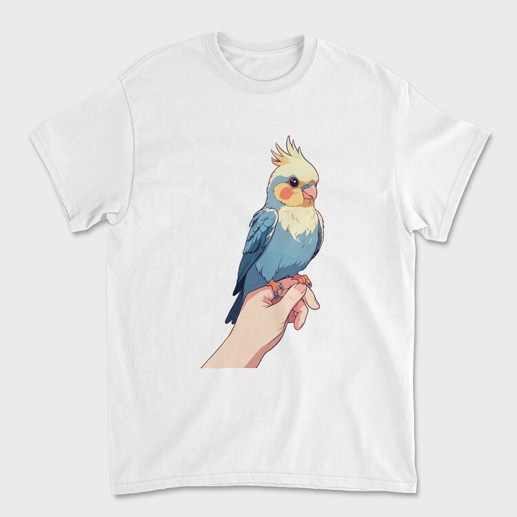 Cockatiel Finger, Унисекс Мъжка Тениска