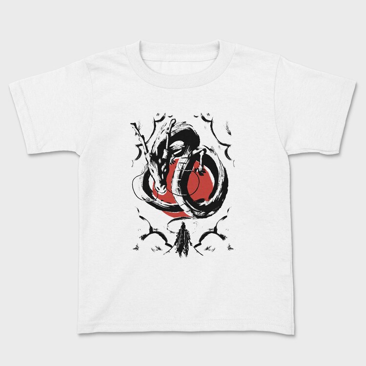 Japanese Samurai Dragon, Kids' T-Shirt