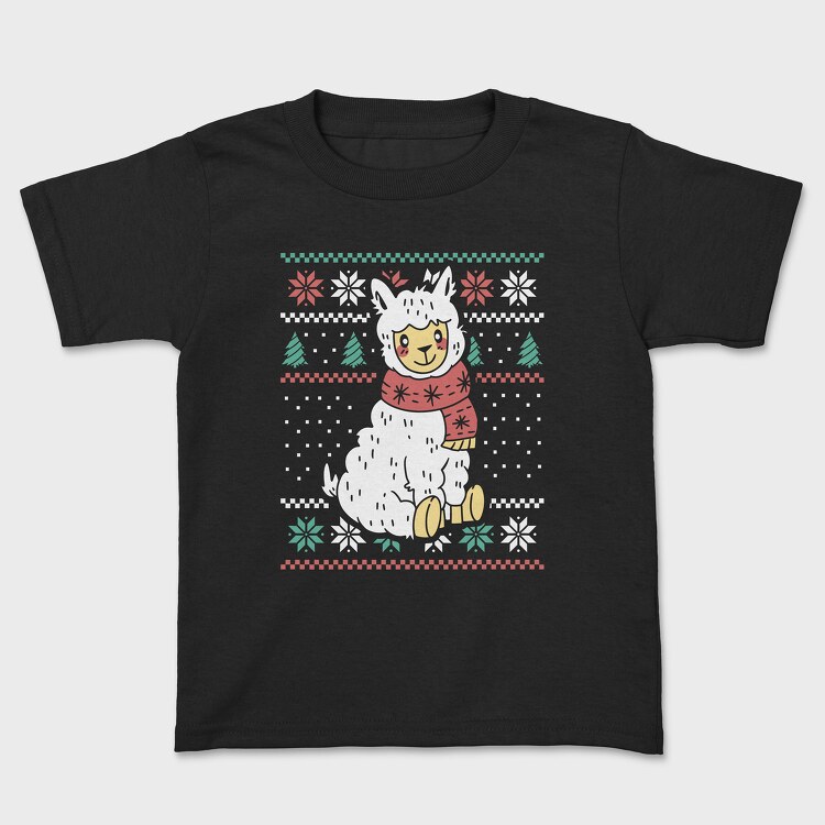 Ugly Sweater Llama, Kids' T-Shirt