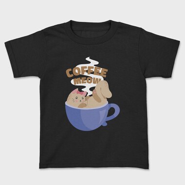 Coffee Cat 2, Kids' T-Shirt