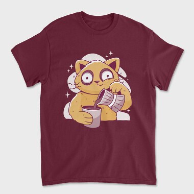 Coffee Cat, Unisex Men's T-Shirt