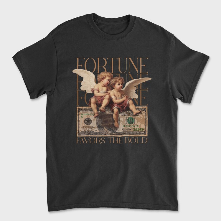 Fortune Favors, Унисекс Мъжка Тениска