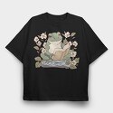 Fox and Sakura Tree, Unisex Men's T-Shirt