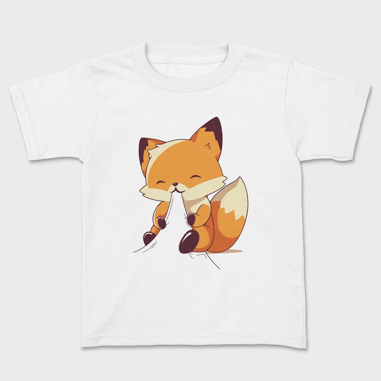 Fox Eating, Kids' T-Shirt