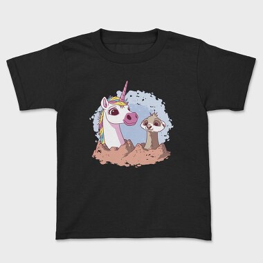 Unicorn and Meerkat, Kids' T-Shirt