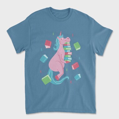 Unicorn Book Lover, Unisex Men's T-Shirt