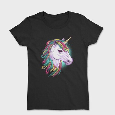 Unicorn Head Color, Women's T-Shirt
