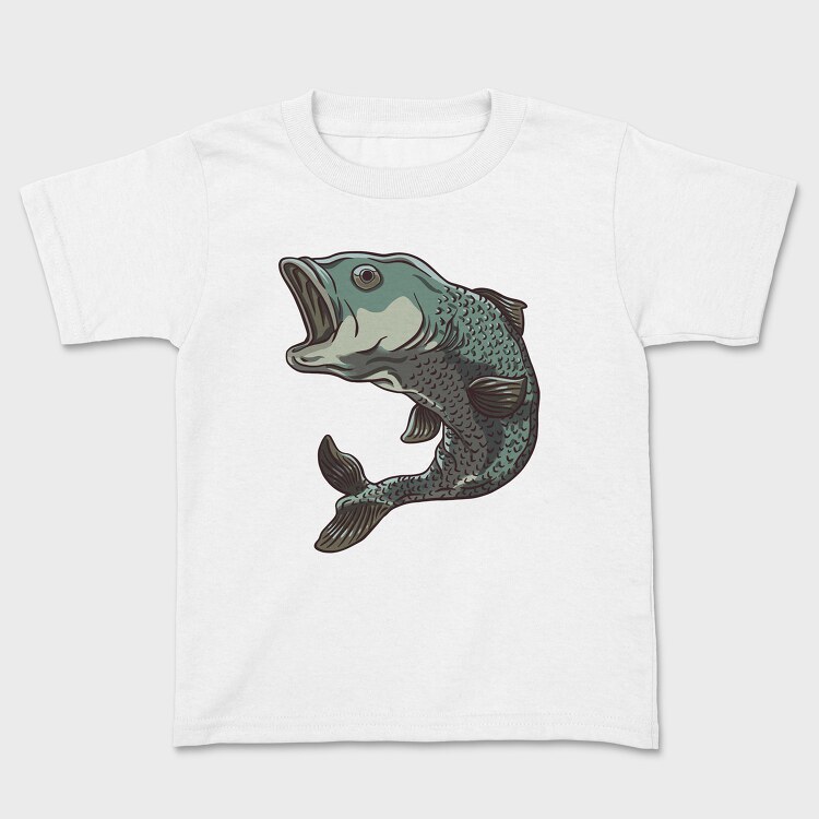 Jumping Pike Perch, Kids' T-Shirt