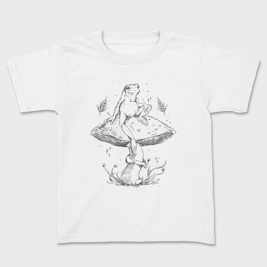 Frog Cottage Sketch, Kids' T-Shirt
