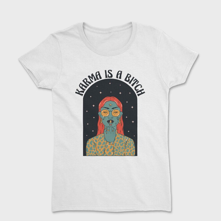 Karma Middle Finger, Women's T-Shirt