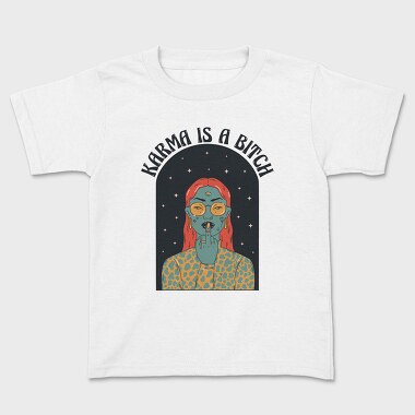 Karma Middle Finger, Kids' T-Shirt