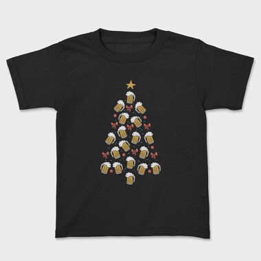 Beer Christmas Tree, Kids' T-Shirt