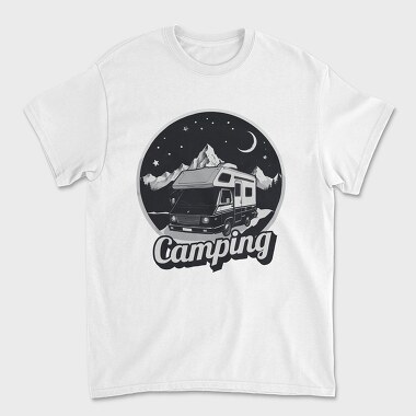Van Night Camping, Unisex Men's T-Shirt