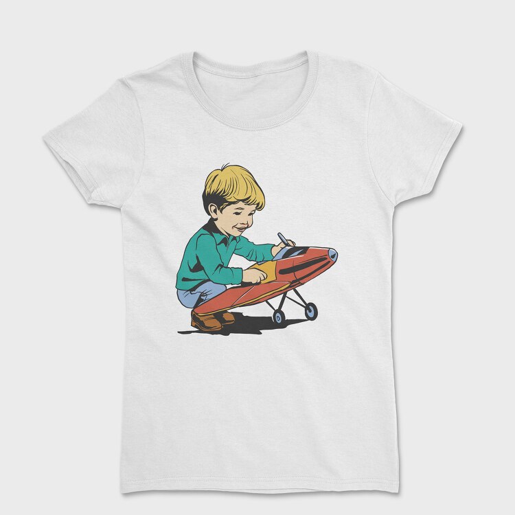Kid Plane Vintage, Women's T-Shirt