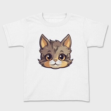 Funny Cat Cartoon, Kids' T-Shirt