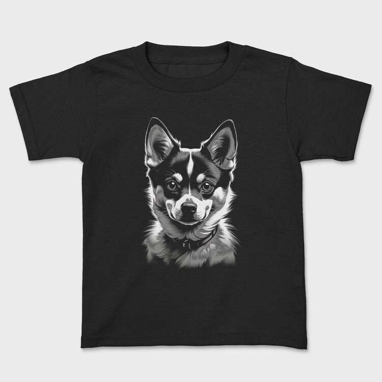 Kleekai Dog Monochrome, Kids' T-Shirt