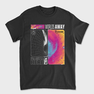 Galaxy Worlds Away, Unisex Men's T-Shirt