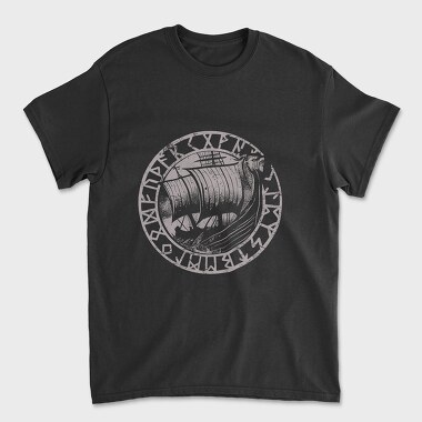 Viking Ship, Unisex Men's T-Shirt