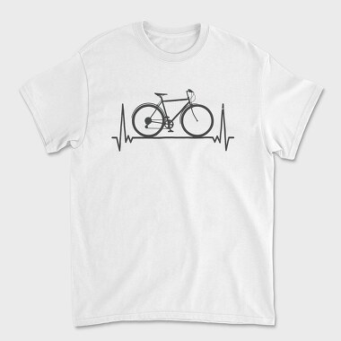 Bicycle Heartbeat, Unisex Men's T-Shirt