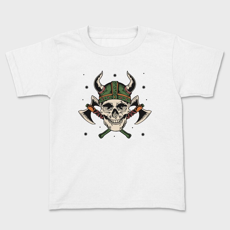 Viking Skull Axe, Kids' T-Shirt