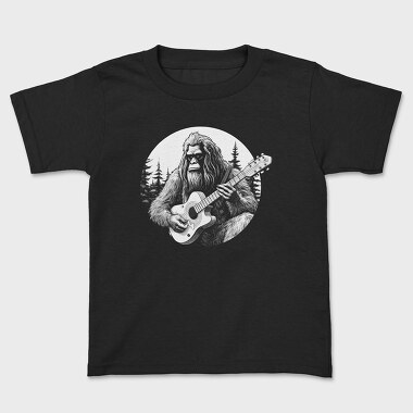 Bigfoot Playing Guitar, Kids' T-Shirt