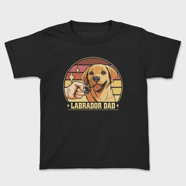 Labrador Dad Retro, Kids' T-Shirt