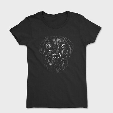 Women's T-Shirt, Labrador Retriever Monochrome 2