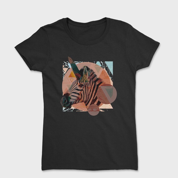 Geometric Zebra, Women's T-Shirt