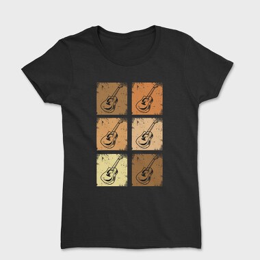 Vintage Guitars Set, Women's T-Shirt